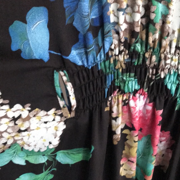 MANGO Floral Print Silky Batwing Sleeve Maxi Dress - Picture 7 of 15